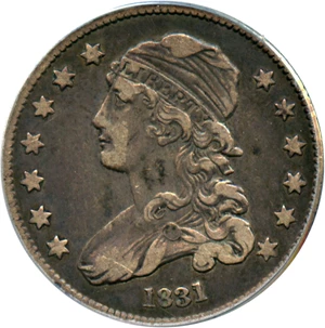 image for: 1831 25c PCGS VF35 (Large Letters)