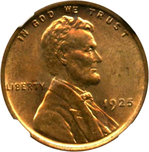 image for: 1925 1c NGC MS64 RB