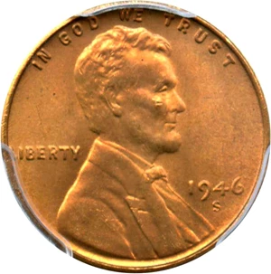 image for: 1946-S 1c PCGS MS67 RD