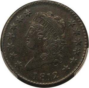 image for: 1812 1c PCGS AU50 (Large Date, S-288)