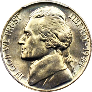 image for: 1944-D 5c PCGS MS67