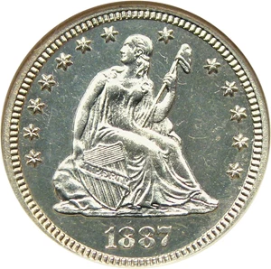 image for: 1887 25c NGC Proof 64