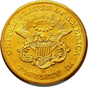 image for: 1853-O $20 PCGS AU50