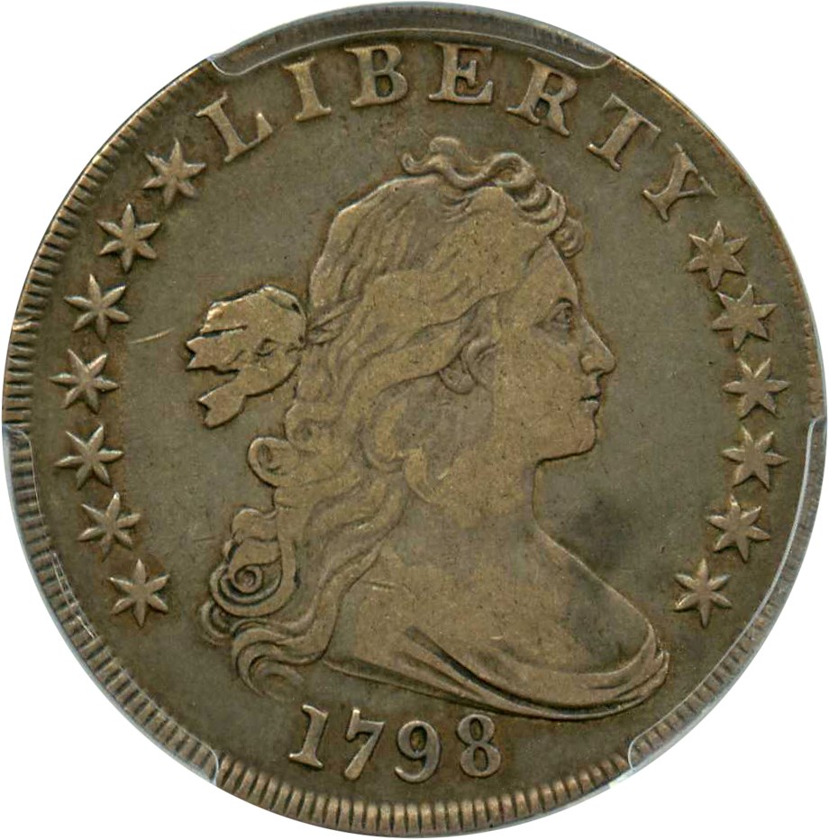 image for: 1798 Large Eagle $1 PCGS VF25 (B-14, BB-122)
