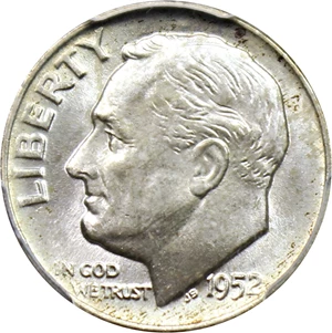 image for: 1952-D 10c PCGS MS67 FB
