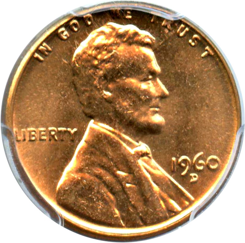 image for: 1960-D 1c PCGS MS66 RD (Large Date)