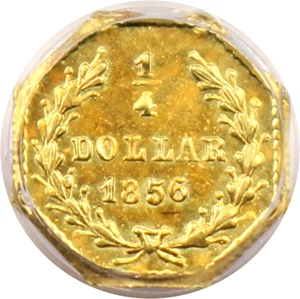 image for: 1856 Cal. Gold 25c PCGS AU58 (BG-111)