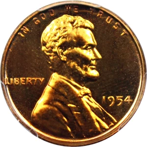 image for: 1954 1c PCGS Proof 68 RD