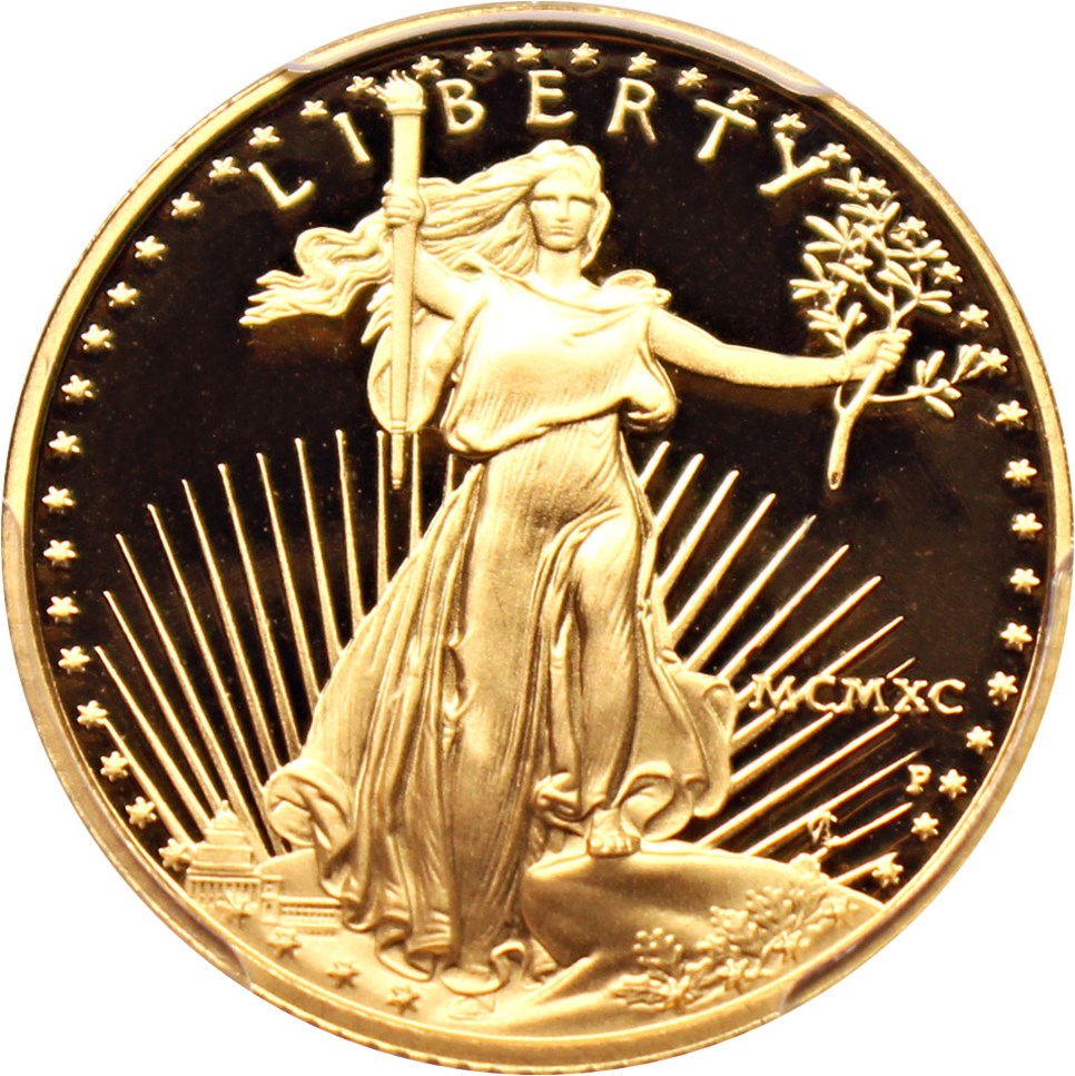 image for: 1990-P Gold Eagle $10 PCGS Proof 69 DCAM