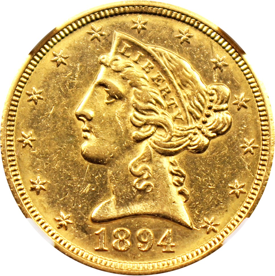 image for: 1894-O $5 NGC AU58