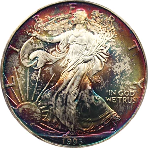 image for: 1993 Silver Eagle $1 PCGS MS66