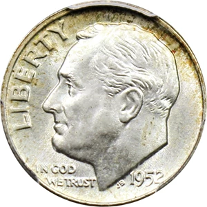 image for: 1952-D 10c PCGS MS67 FB