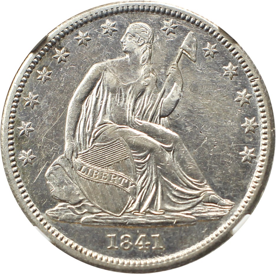 image for: 1841 50c NGC AU55