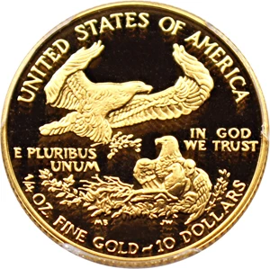 image for: 1992-P Gold Eagle $10 PCGS Proof 69 DCAM