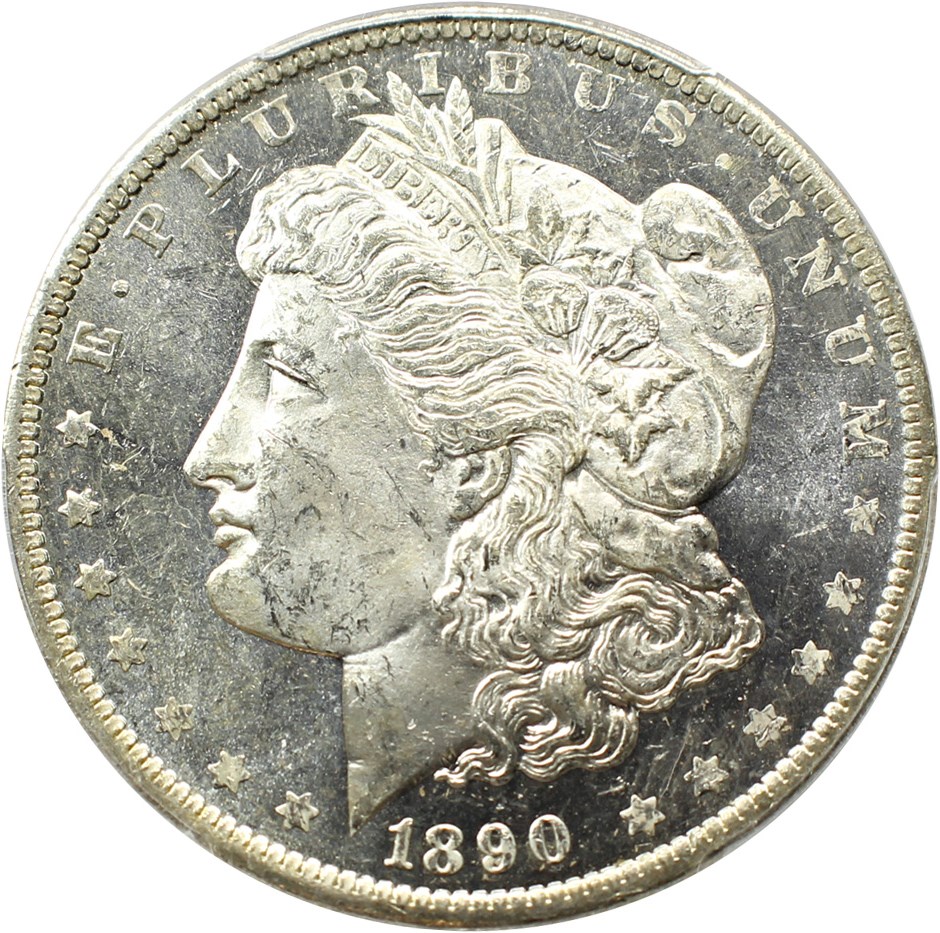 image for: 1890-O $1 PCGS MS63+ DMPL