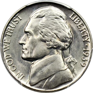 image for: 1939 5c PCGS MS67 (Reverse of 1940)