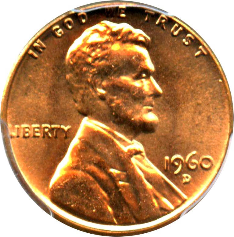 image for: 1960-D 1c PCGS MS66+ RD (Large Date)