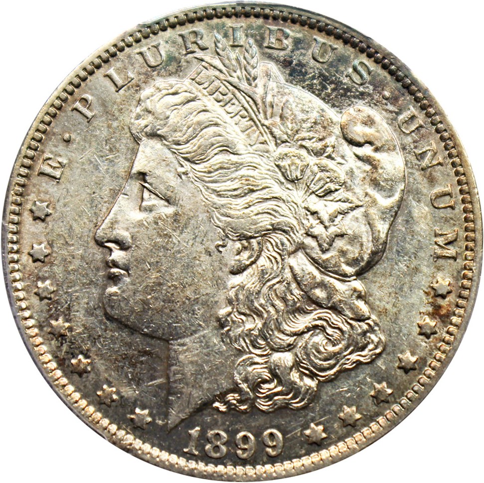 image for: 1899-O $1 PCGS AU55 (VAM-4, Micro O)