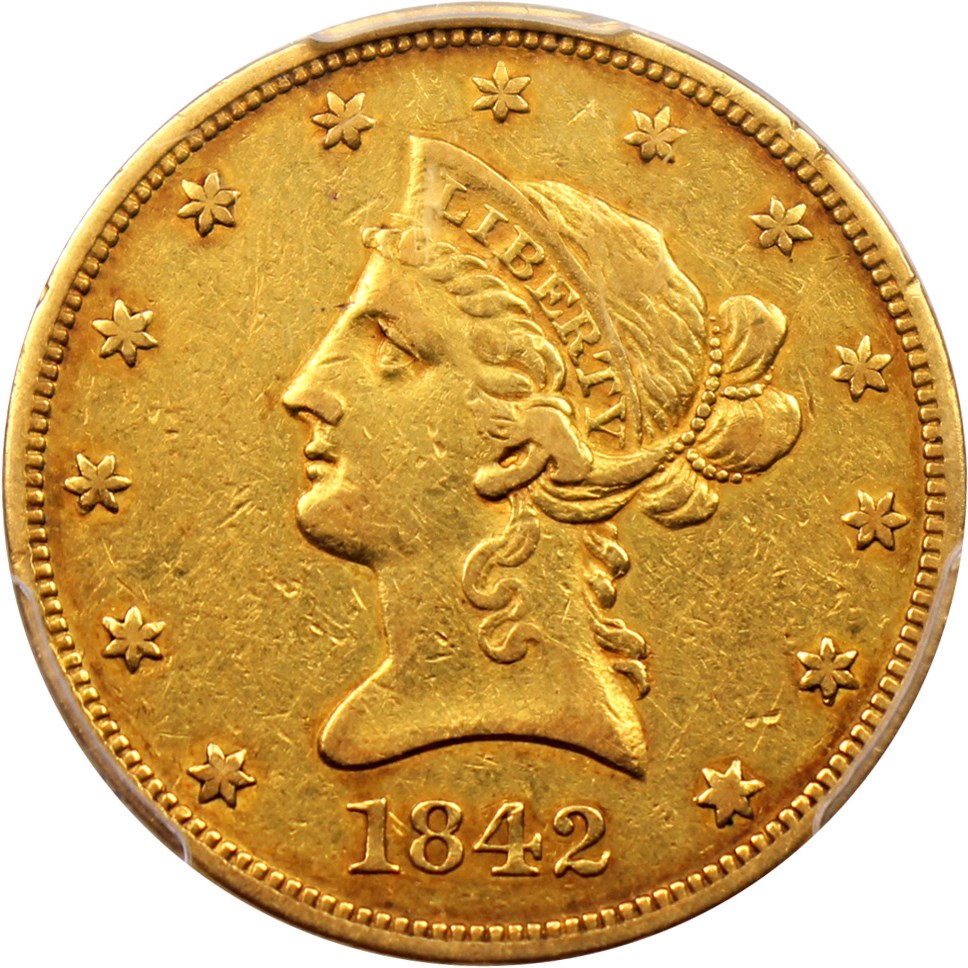 image for: 1842-O $10 PCGS/CAC XF40