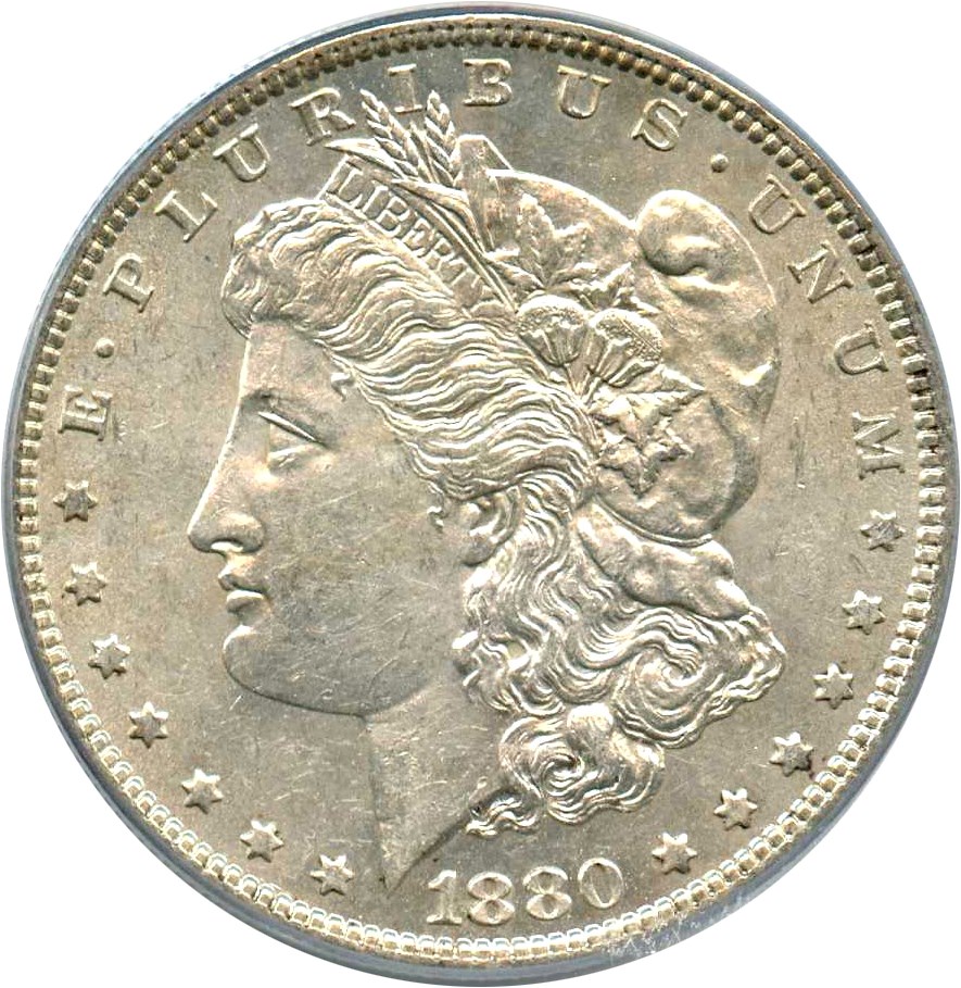 image for: Hot 50 VAM: 1880-O $1 PCGS AU55 (VAM-21, Checkmark) 