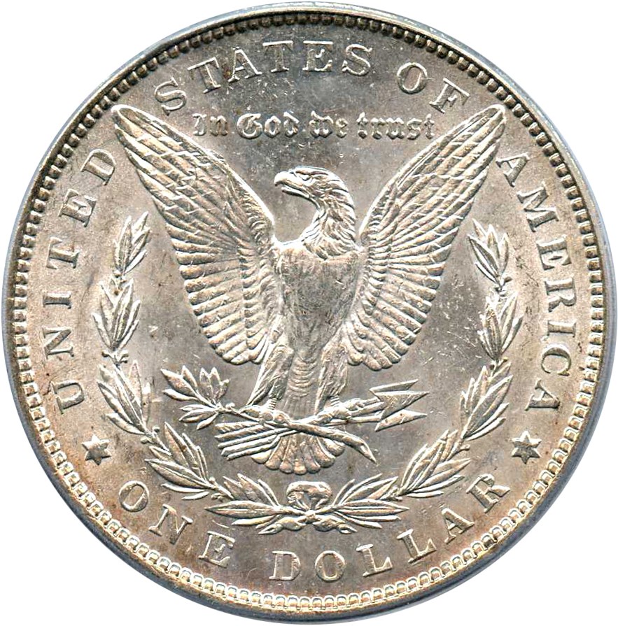 image for: Top 100 VAM: 1889 $1 PCGS MS61 (VAM-19A, Bar Wing) 