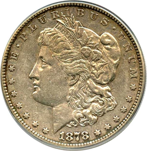 image for: 1878 8TF $1 PCGS XF45 (VAM-14, Chip in Ear)