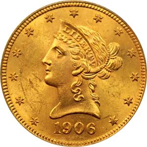 image for: 1906-D $10 PCGS MS63