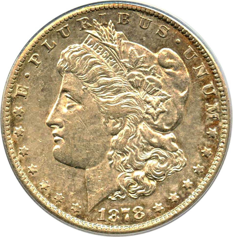 image for: Top 100 VAM: 1878-CC $1 PCGS XF45 (VAM-24, Doubled Leaves) 