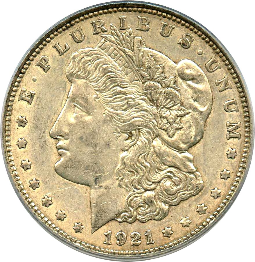 image for: 1921-D $1 PCGS XF45 (VAM-3A, Wing Dot) 