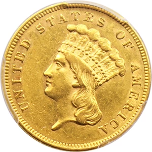 image for: 1860 $3 PCGS AU55