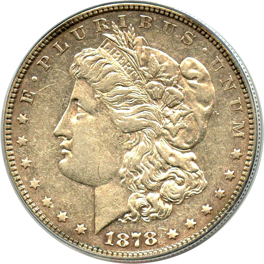 image for: 1878 7TF $1 PCGS XF45 (Reverse of 1878, VAM-80, Weak LIB) 