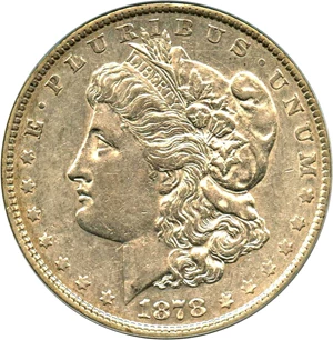 image for: 1878 8TF $1 PCGS XF45 (VAM-14.10, Cracked Bonnet)