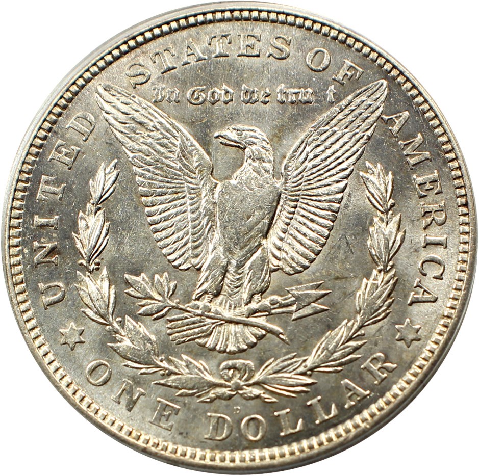 image for: Top 100 VAM: 1921-D $1 PCGS AU58 (VAM-1A, TRU_T Variety) 