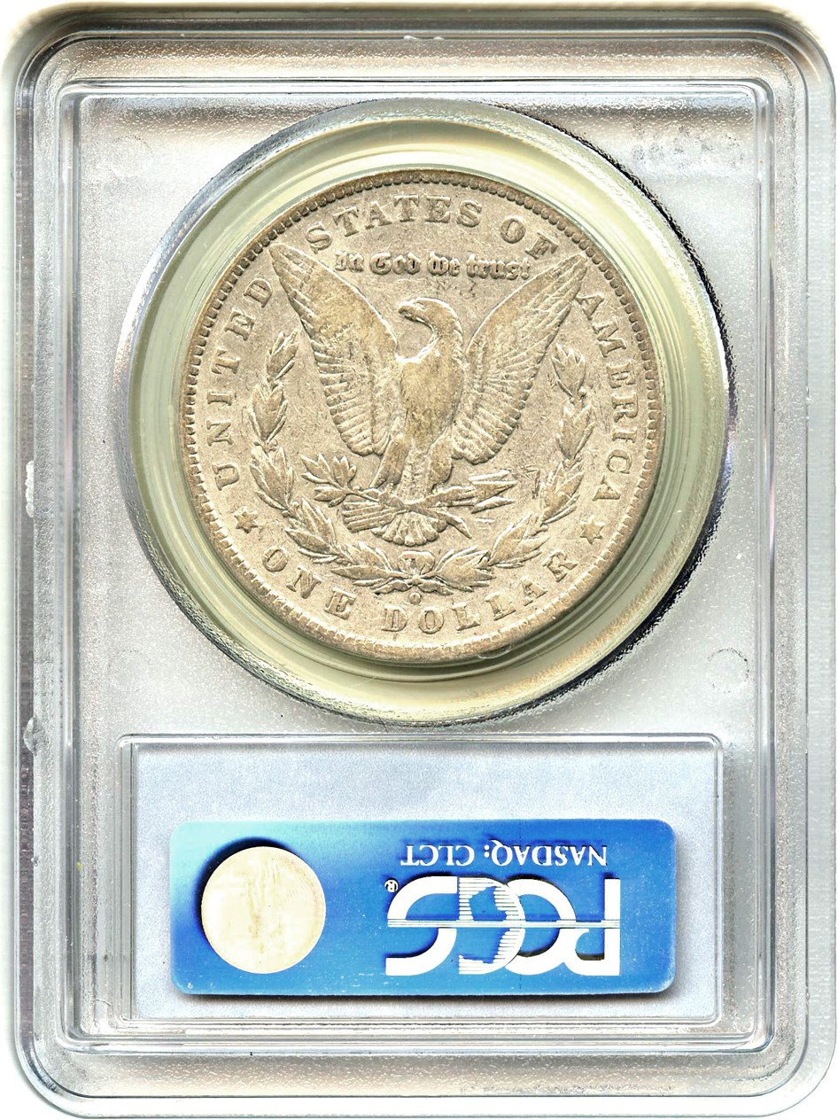 image for: Top 100 VAM: 1880-O $1 PCGS VG-08 (VAM-49, 8/7 Ear Hangnail) 