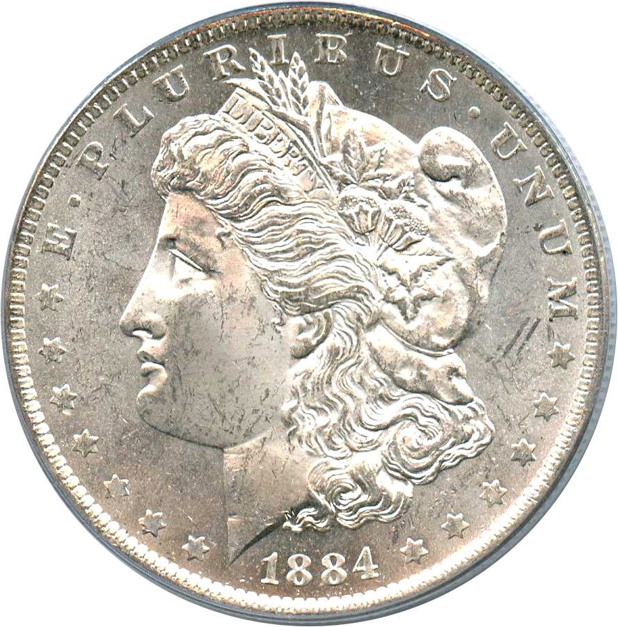 image for: Top 100 VAM: 1884-O $1 PCGS MS63 (VAM-6, O/O)