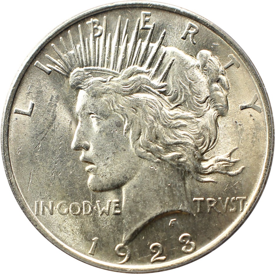 image for: Top 50 VAM: 1923 $1 PCGS MS61 (VAM-1F, Chin Bar) 