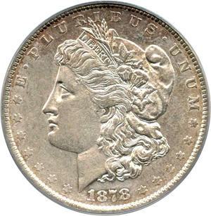 image for: Top 100 VAM: 1878 7TF $1 PCGS AU55 (Reverse of 1879, VAM-220, Tripled R)