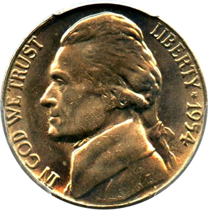 image for: 1954-S/D 5c PCGS MS66