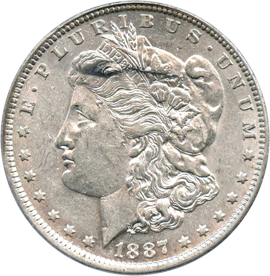 image for: Top 100 VAM: 1887-O $1 PCGS AU53 (VAM-5, Doubled Stars)