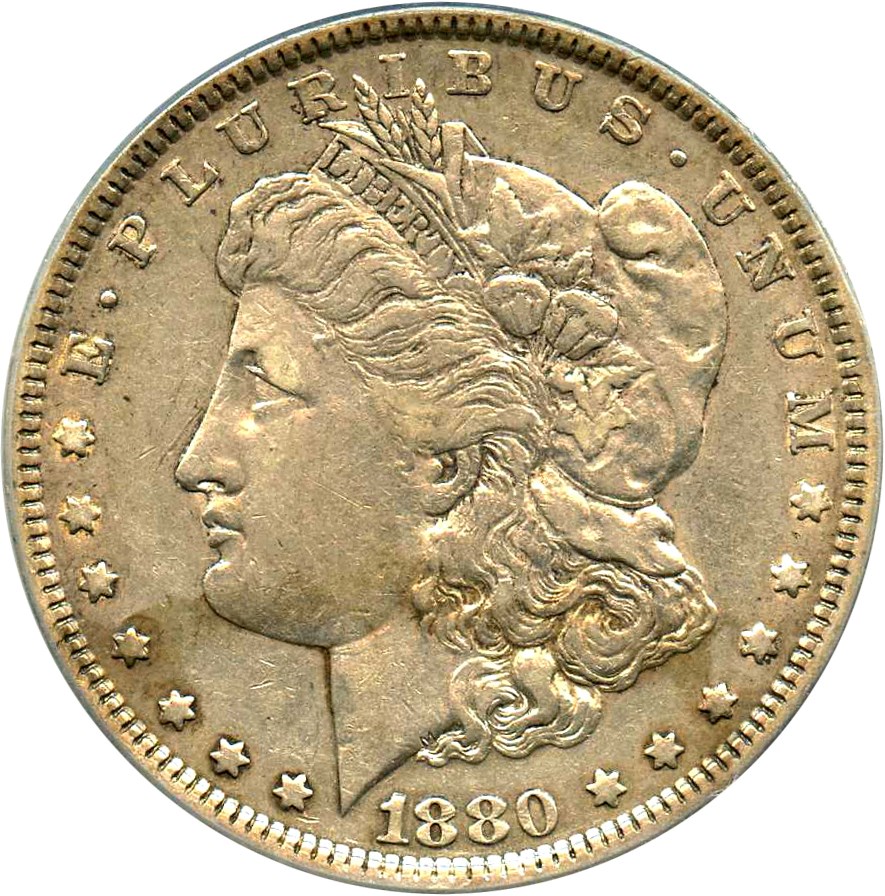 image for: Top 100 VAM: 1880 $1 PCGS XF40 (VAM-23, 80/79) 