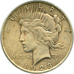 image for: Top 50 VAM: 1923 $1 PCGS XF40 (VAM-1C, Tail on O)
