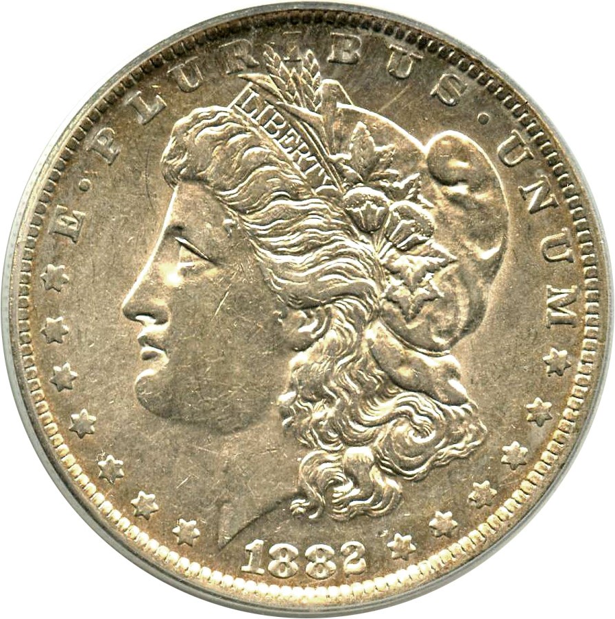 image for: Top 100 VAM: 1882-O $1 PCGS AU53 (VAM-3, O/S Flush) 
