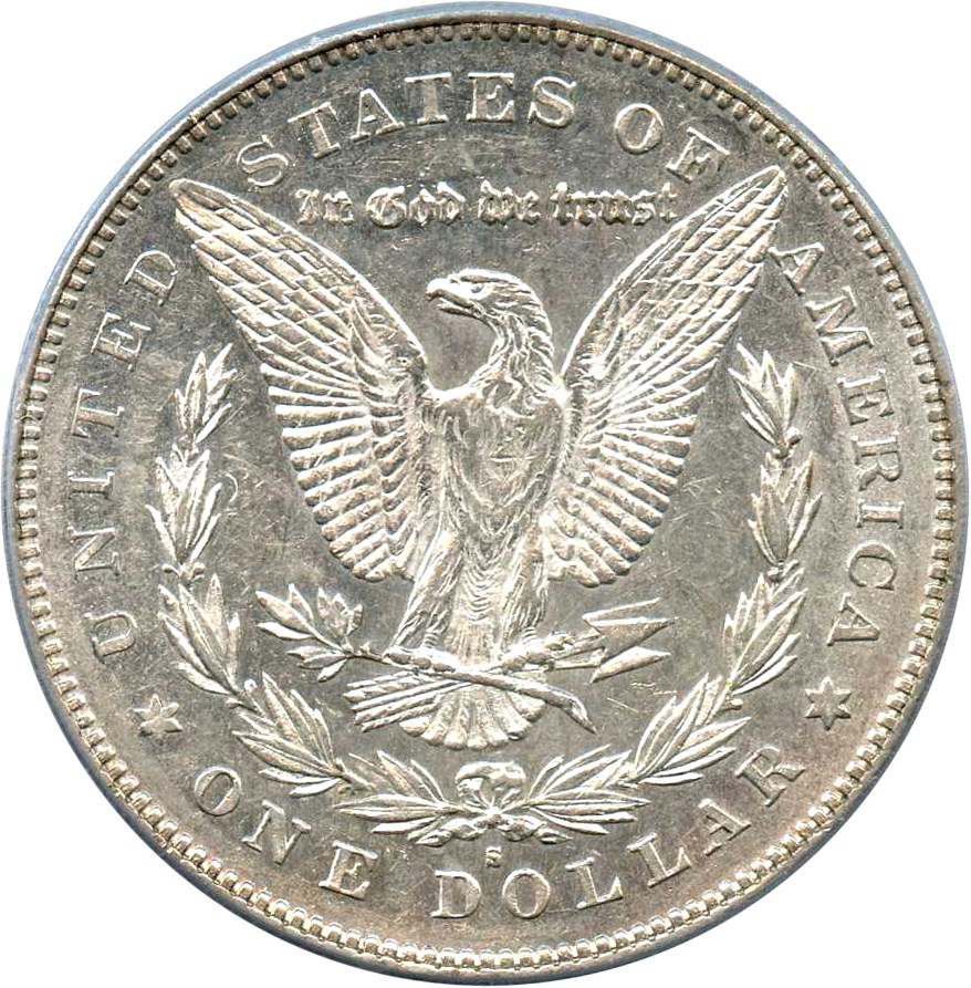 image for: Top 100 VAM: 1879-S $1 PCGS AU55 (Reverse of 1878, VAM-52) 