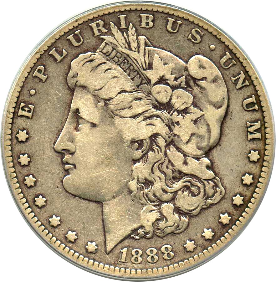 image for: Top 100 VAM: 1888-O $1 PCGS F12 (VAM-18, Oval O) 