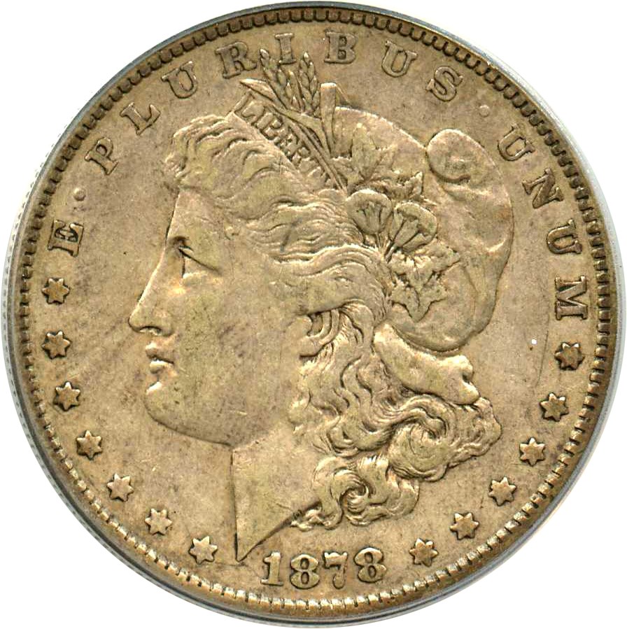 image for: Top 100 VAM: 1878 7TF $1 PCGS VF35 (Reverse of 1879, VAM-220, Tripled R) 