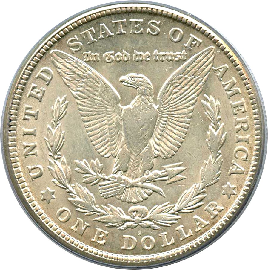 image for: 1921-S $1 PCGS AU58 (VAM-1A, BU Scratch)