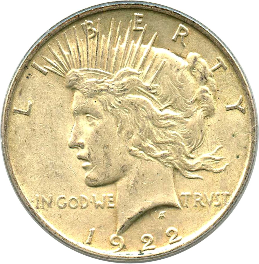 image for: Top 50 VAM: 1922 $1 PCGS AU50 (VAM-1F, Field Break)