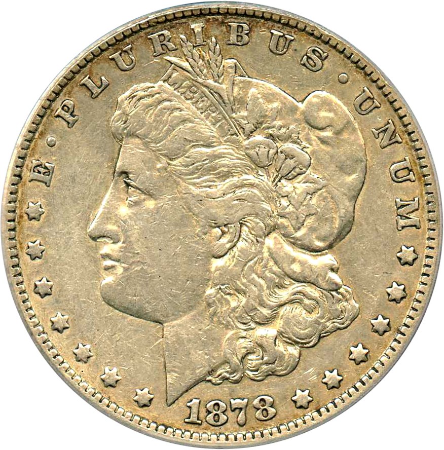 image for: 1878 7/8TF $1 PCGS XF40 (Weak, VAM-41A, 7/4) 