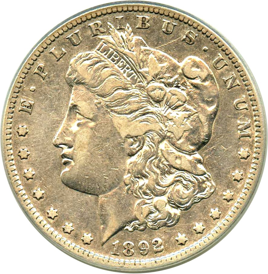 image for: Top 100 VAM: 1892-S $1 PCGS VF35 (VAM-2, Doubled Date) 