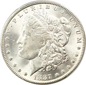image for: 1887/6-O $1 PCGS MS64